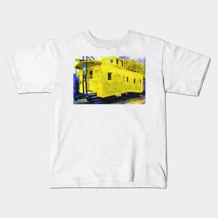 A Bright Yellow Caboose Kids T-Shirt